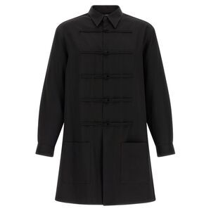 Yohji Yamamoto Black Wool Men's Blouse